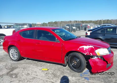 2012 Dodge Avenger Se from USA, damaged, VIN 1C3CDZAB2CN286774